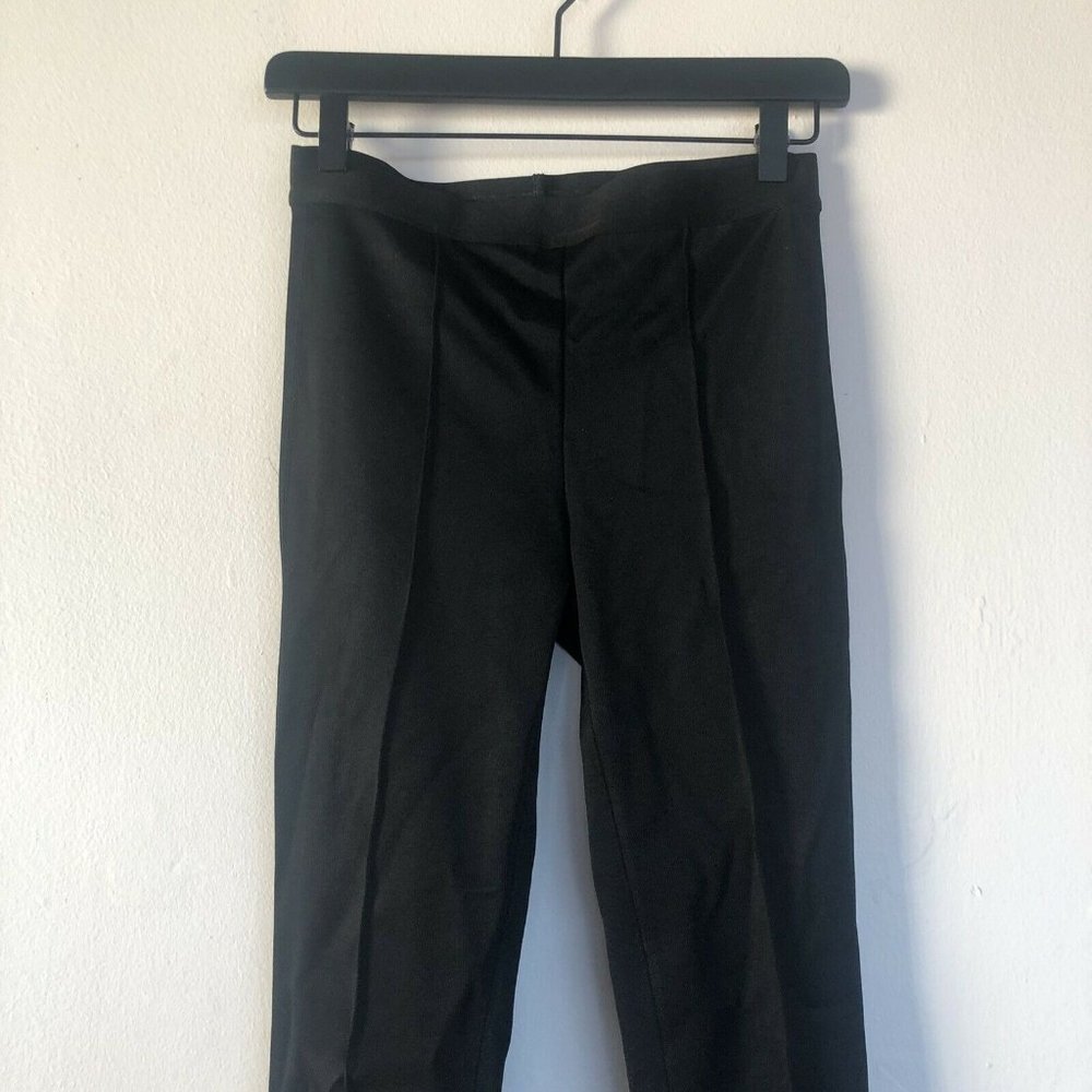 Helmut Lang Rib Leggings Pants Black Pull On Ankle Zip Blogger S NWT $370 - Picture 10 of 12